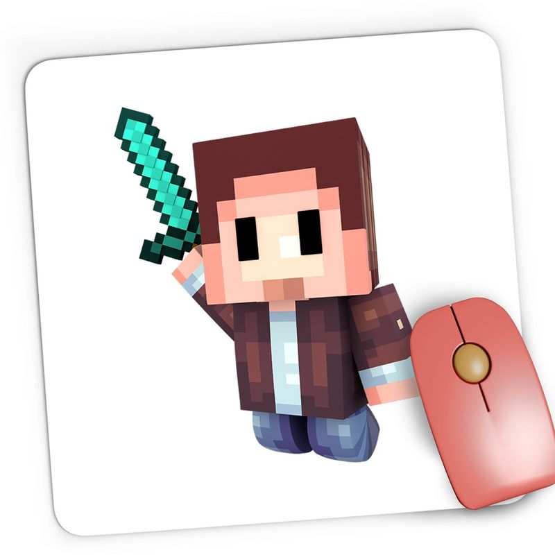 PC, gaming si accesorii - Periferice PC - Mousepad - Mousepad Gaming Minecraft Happy Steve, 21x19 cm - Infinity.ro