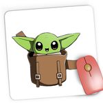 PC, gaming si accesorii - Periferice PC - Mousepad - Mousepad Gaming Baby Yoda Cute Pocket, Mandalorian, 21x19 cm - Infinity.ro
