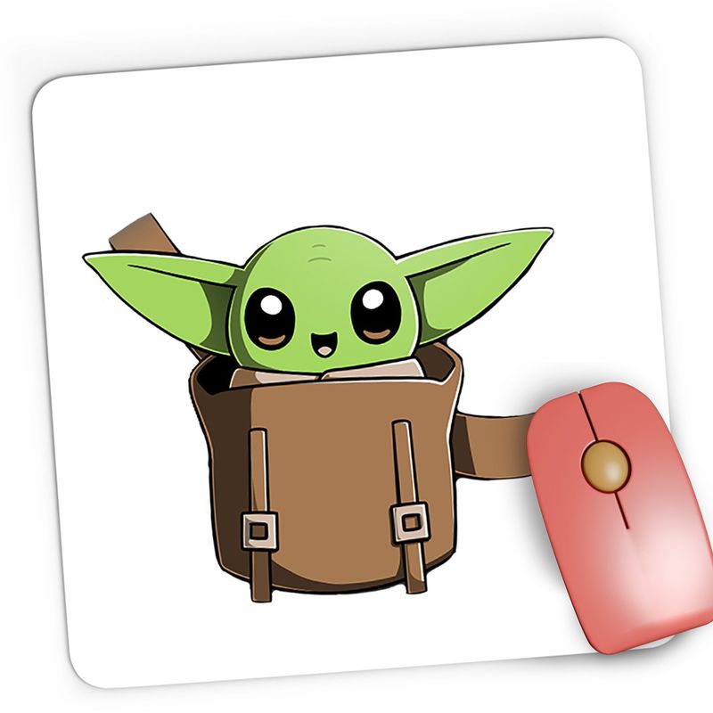 PC, gaming si accesorii - Periferice PC - Mousepad - Mousepad Gaming Baby Yoda Cute Pocket, Mandalorian, 21x19 cm - Infinity.ro