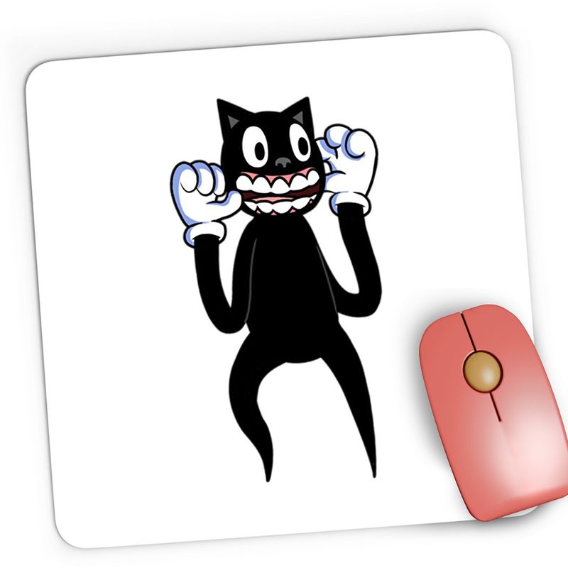 PC, gaming si accesorii - Periferice PC - Mousepad - Mousepad Gaming Cartoon Cat Scary Minecraft, 21x19 cm - Infinity.ro