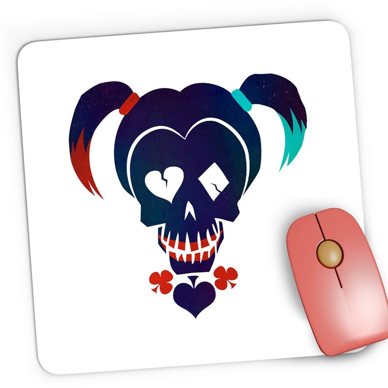 PC, gaming si accesorii - Periferice PC - Mousepad - Mousepad Gaming Joker Horror Skull Bad Girl Play, 21x19 cm - Infinity.ro