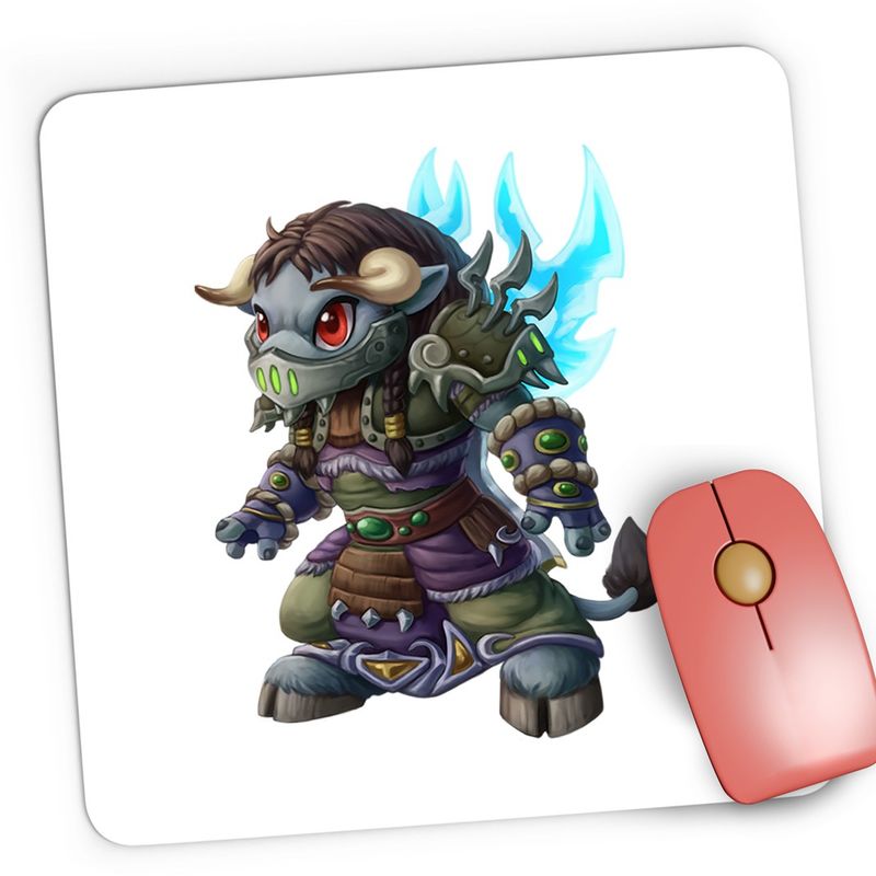 PC, gaming si accesorii - Periferice PC - Mousepad - Mousepad Gaming World of Warcraft Tauren Cartoon, 21x19 cm - Infinity.ro