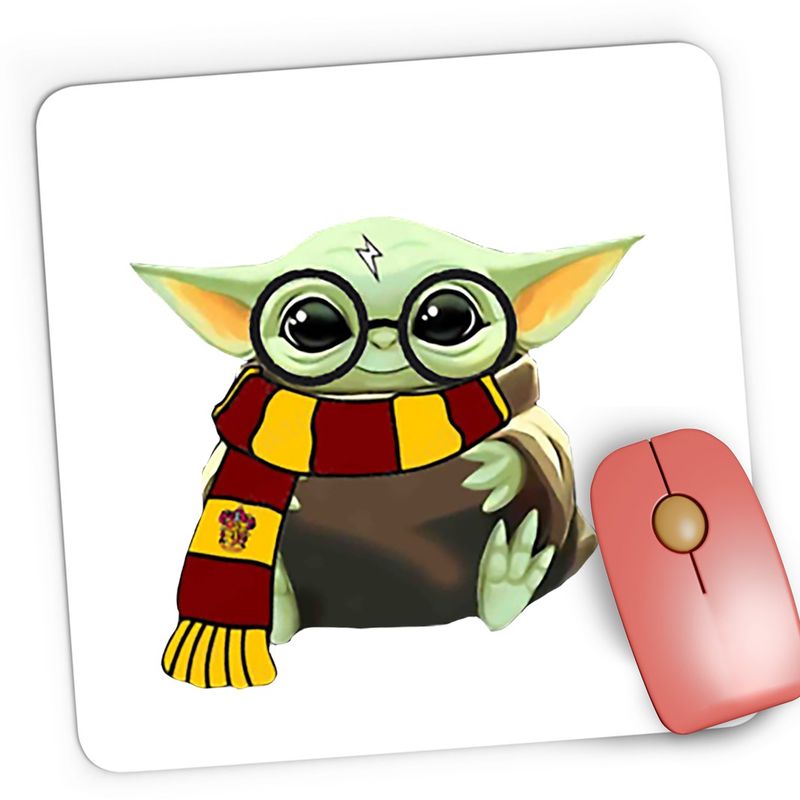 PC, gaming si accesorii - Periferice PC - Mousepad - Mousepad Gaming Baby Yoda Harry Potter Cute, Mandalorian, 21x19 cm - Infinity.ro