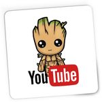 PC, gaming si accesorii - Periferice PC - Mousepad - Mousepad Gaming Baby Groot Youtube Youtuber, 21x19 cm - Infinity.ro