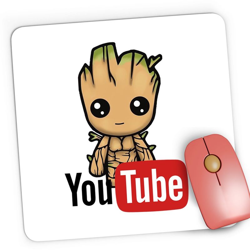 PC, gaming si accesorii - Periferice PC - Mousepad - Mousepad Gaming Baby Groot Youtube Youtuber, 21x19 cm - Infinity.ro