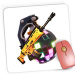 PC, gaming si accesorii - Periferice PC - Mousepad - Mousepad Gaming Magenta Bomb Scar Fortnite, 21x19 cm - Infinity.ro