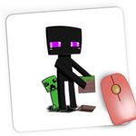 PC, gaming si accesorii - Periferice PC - Mousepad - Mousepad Gaming Enderman Creeper Builder Minecraft, 21x19 cm - Infinity.ro