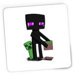 PC, gaming si accesorii - Periferice PC - Mousepad - Mousepad Gaming Enderman Creeper Builder Minecraft, 21x19 cm - Infinity.ro