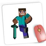PC, gaming si accesorii - Periferice PC - Mousepad - Mousepad Gaming Steve Warrior Minecraft, 21x19 cm - Infinity.ro