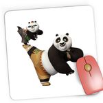 PC, gaming si accesorii - Periferice PC - Mousepad - Mousepad Gaming Kung Fu Panda Taekwondo Ninja Dragon, 21x19 cm - Infinity.ro