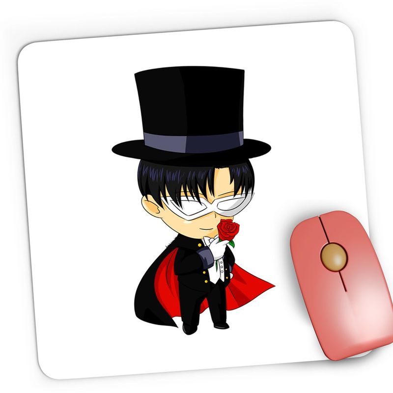PC, gaming si accesorii - Periferice PC - Mousepad - Mousepad Gaming Tuxedo Mask Valentines Day Dragobete, 21x19 cm - Infinity.ro