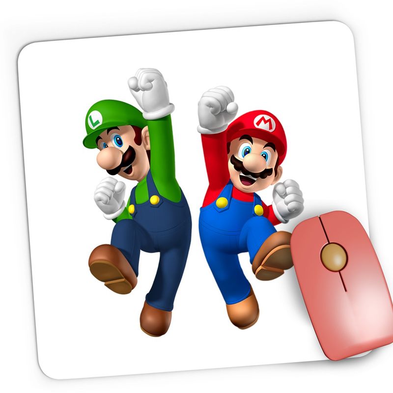 PC, gaming si accesorii - Periferice PC - Mousepad - Mousepad Gaming Super Mario Bros Luigi Mario Odyssey, 21x19 cm - Infinity.ro