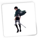 PC, gaming si accesorii - Periferice PC - Mousepad - Mousepad Gaming Attack on Titan Eren Yeager Anime AOT, 21x19 cm - Infinity.ro