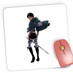 PC, gaming si accesorii - Periferice PC - Mousepad - Mousepad Gaming Attack on Titan Eren Yeager Anime AOT, 21x19 cm - Infinity.ro