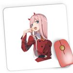 PC, gaming si accesorii - Periferice PC - Mousepad - Mousepad Gaming Zero Two Pilot Darling in the FranXX Anime, 21x19 cm - Infinity.ro