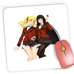 PC, gaming si accesorii - Periferice PC - Mousepad - Mousepad Gaming Poker Anime Girls Kakegurui Runa Yumeko, 21x19 cm - Infinity.ro