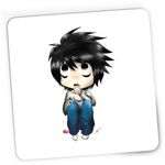 PC, gaming si accesorii - Periferice PC - Mousepad - Mousepad Gaming Death Note L Detectiv Chibi Baby Anime, 21x19 cm - Infinity.ro