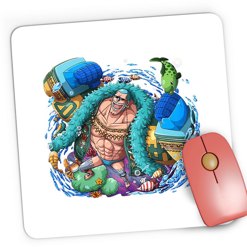 PC, gaming si accesorii - Periferice PC - Mousepad - Mousepad Gaming One Piece Franky Dulgher Iron Man Party, 21x19 cm - Infinity.ro