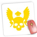 PC, gaming si accesorii - Periferice PC - Mousepad - Mousepad Gaming Quake Mask Gold Doom Skull, 21x19 cm - Infinity.ro