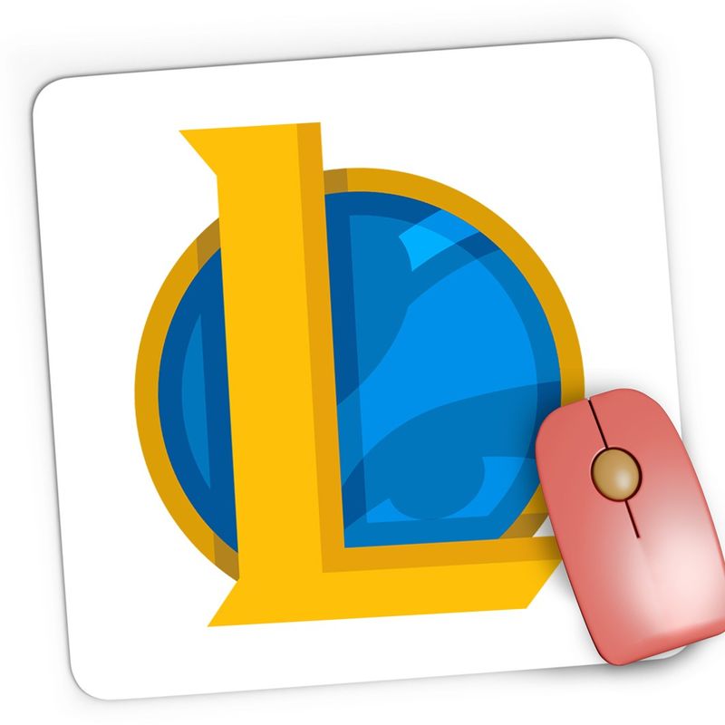 PC, gaming si accesorii - Periferice PC - Mousepad - Mousepad Gaming League of Legends Logo LoL Riot Games, 21x19 cm - Infinity.ro
