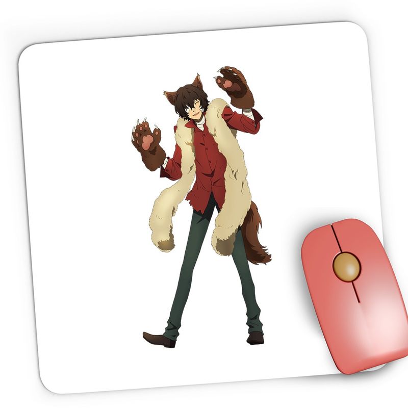 PC, gaming si accesorii - Periferice PC - Mousepad - Mousepad Gaming Bungo Stray Dogs Osamu Dazai Port Mafia, 21x19 cm - Infinity.ro