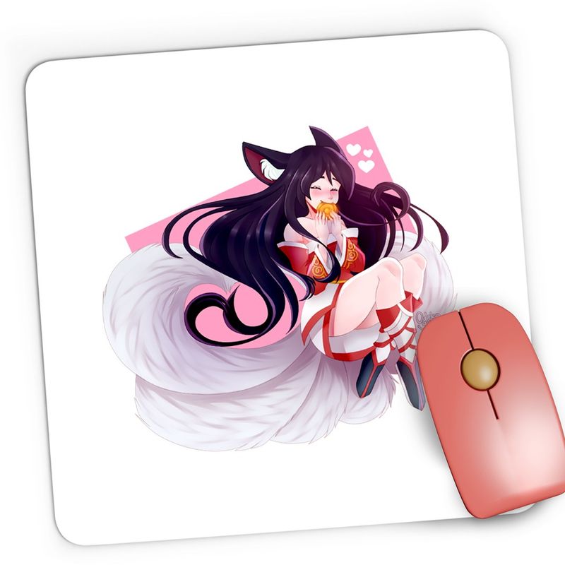 PC, gaming si accesorii - Periferice PC - Mousepad - Mousepad Gaming Ahri League of Legends LoL Nine Tailed Fox, 21x19 cm - Infinity.ro