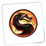 PC, gaming si accesorii - Periferice PC - Mousepad - Mousepad Gaming Mortal Kombat Logo Emblem Game Dragon Symbol, 21x19 cm - Infinity.ro