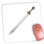 PC, gaming si accesorii - Periferice PC - Mousepad - Mousepad Gaming Age Of Empires Gladius Ancient Rome Sword Dagger Weapon, 21x19 cm - Infinity.ro