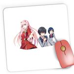 PC, gaming si accesorii - Periferice PC - Mousepad - Mousepad Gaming Darling in the FranXX Hiro Zero Two SF Romance, 21x19 cm - Infinity.ro