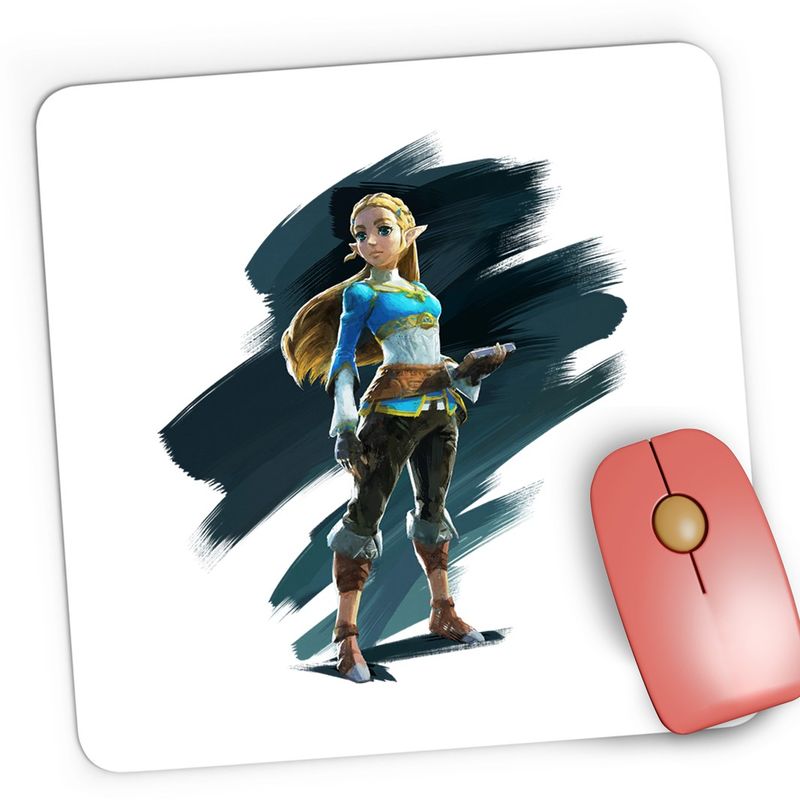 PC, gaming si accesorii - Periferice PC - Mousepad - Mousepad Gaming Legend of Zelda Link Elf Paint, 21x19 cm - Infinity.ro
