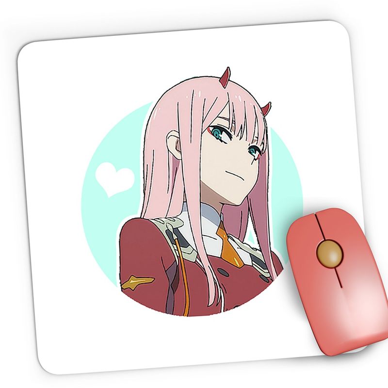 PC, gaming si accesorii - Periferice PC - Mousepad - Mousepad Gaming Darling in the FranXX Zero Two Android Anime, 21x19 cm - Infinity.ro