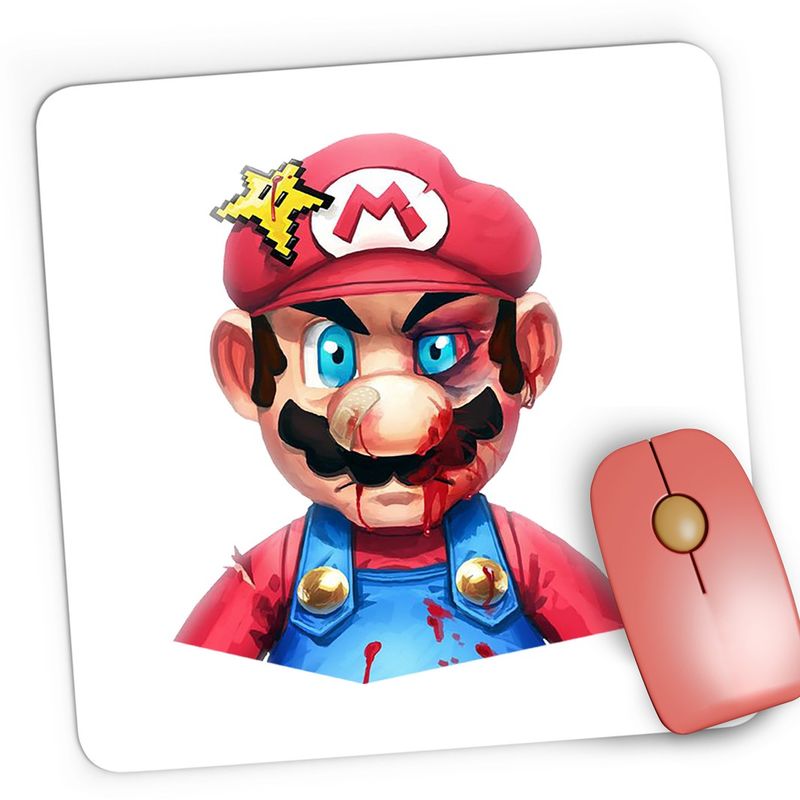 PC, gaming si accesorii - Periferice PC - Mousepad - Mousepad Gaming Super Mario Bros Batut Sange 3D Odyssey, 21x19 cm - Infinity.ro