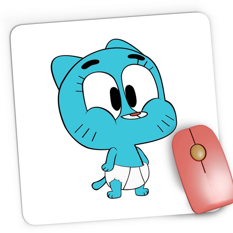 PC, gaming si accesorii - Periferice PC - Mousepad - Mousepad Gaming Gumball Bebe Scutec Bebelino Copilarie, 21x19 cm - Infinity.ro