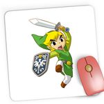 PC, gaming si accesorii - Periferice PC - Mousepad - Mousepad Gaming Legend of Zelda Link Atac Gamer, 21x19 cm - Infinity.ro