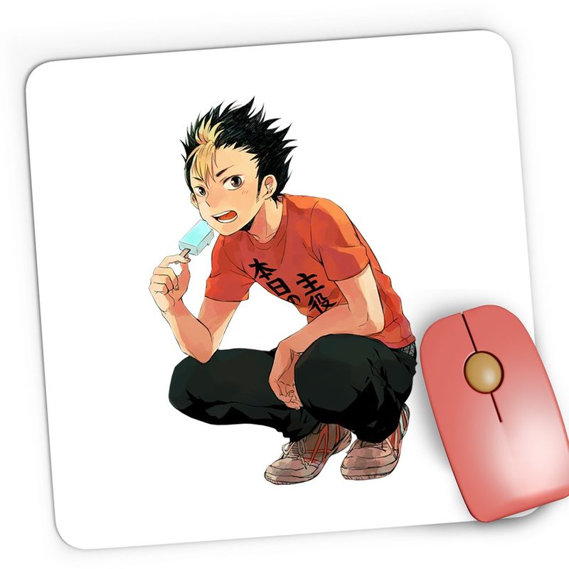 PC, gaming si accesorii - Periferice PC - Mousepad - Mousepad Gaming Haikyuu Nishinoya Yuu Volei Inghetata Haikyu!!, 21x19 cm - Infinity.ro
