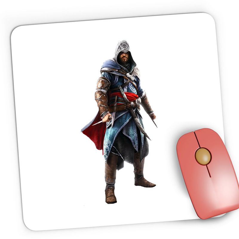 PC, gaming si accesorii - Periferice PC - Mousepad - Mousepad Gaming Assassin's Creed Ezio Auditore Video Game, 21x19 cm - Infinity.ro