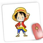 PC, gaming si accesorii - Periferice PC - Mousepad - Mousepad Gaming Monkey D Luffy One Piece Trafalgar Chibi Marinar Copil, 21x19 cm - Infinity.ro