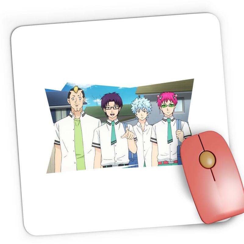 PC, gaming si accesorii - Periferice PC - Mousepad - Mousepad Gaming Saiki K Team Anime Manga, 21x19 cm - Infinity.ro