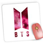 PC, gaming si accesorii - Periferice PC - Mousepad - Mousepad Gaming BTS K-Pop Logo Space Galaxy, 21x19 cm - Infinity.ro
