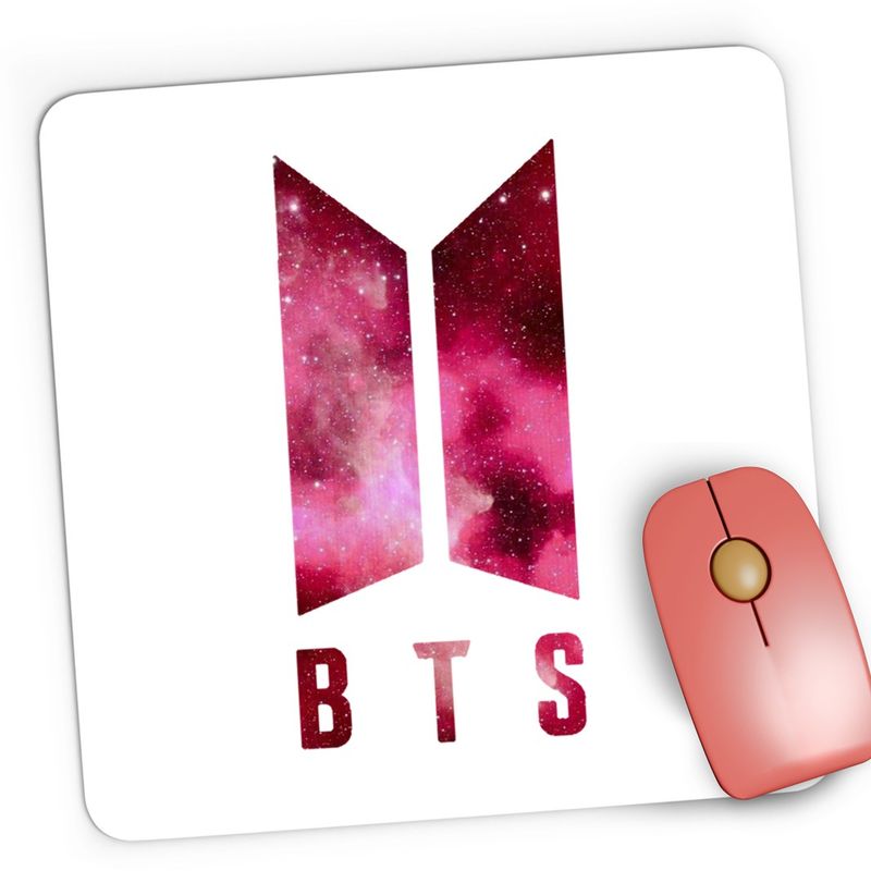 PC, gaming si accesorii - Periferice PC - Mousepad - Mousepad Gaming BTS K-Pop Logo Space Galaxy, 21x19 cm - Infinity.ro