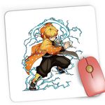 PC, gaming si accesorii - Periferice PC - Mousepad - Mousepad Gaming Kimetsu no Yaiba Zenitsu Attack, 21x19 cm - Infinity.ro