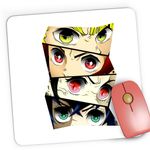 PC, gaming si accesorii - Periferice PC - Mousepad - Mousepad Gaming Kimetsu no Yaiba Blande Priviri Dark Anime, 21x19 cm - Infinity.ro