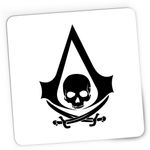 PC, gaming si accesorii - Periferice PC - Mousepad - Mousepad Gaming Black Flag Assassin's Creed Logo Emblem, 21x19 cm - Infinity.ro