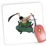 PC, gaming si accesorii - Periferice PC - Mousepad - Mousepad Gaming Roronoa Zoro One Piece Arte Martiale Cartoon, 21x19 cm - Infinity.ro