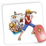 PC, gaming si accesorii - Periferice PC - Mousepad - Mousepad Gaming One Piece Straw Hat Pirates Monkey Corabie, 21x19 cm - Infinity.ro