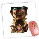 PC, gaming si accesorii - Periferice PC - Mousepad - Mousepad Gaming Attack on Titan Eren Anime Manga Artist, 21x19 cm - Infinity.ro