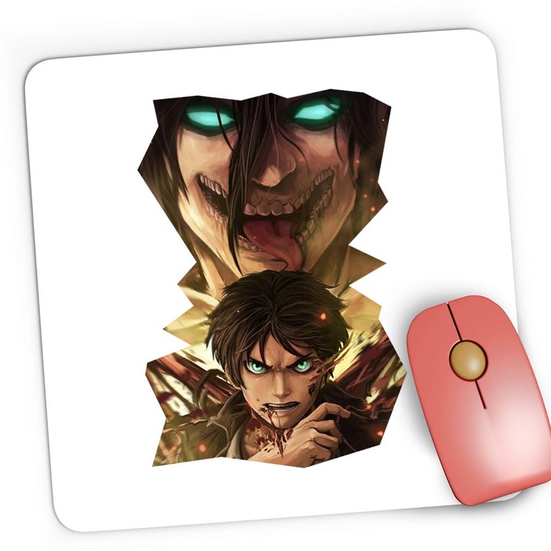 PC, gaming si accesorii - Periferice PC - Mousepad - Mousepad Gaming Attack on Titan Eren Anime Manga Artist, 21x19 cm - Infinity.ro