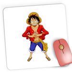 PC, gaming si accesorii - Periferice PC - Mousepad - Mousepad Gaming One Piece Pirat Monkey D Luffy Salut, 21x19 cm - Infinity.ro