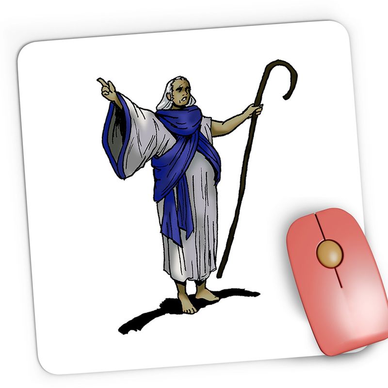 PC, gaming si accesorii - Periferice PC - Mousepad - Mousepad Gaming Age of Empires Moise Profet Biblie, 21x19 cm - Infinity.ro