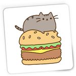 PC, gaming si accesorii - Periferice PC - Mousepad - Mousepad Gaming Pusheen Cat Hamburger Pisica Miorlaila Miau, 21x19 cm - Infinity.ro
